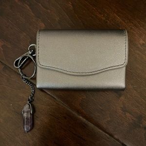 grey crystal wallet